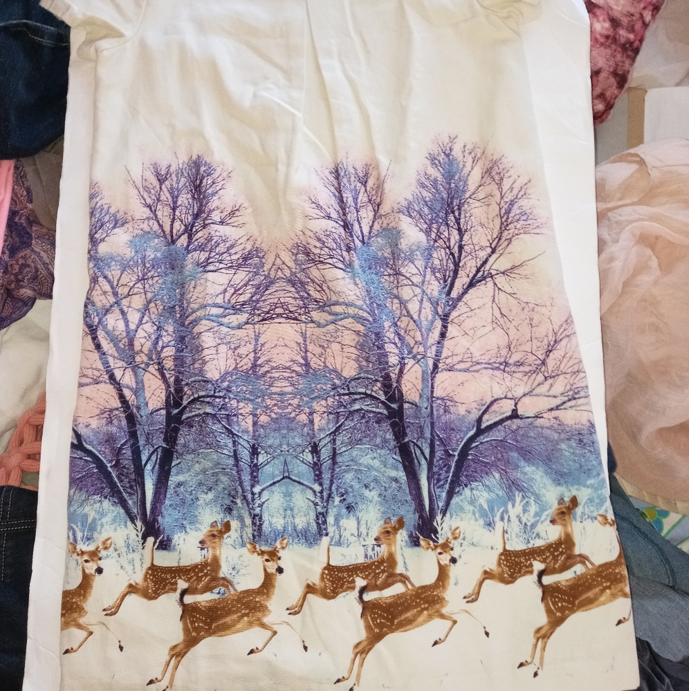 Vintage gap reindeer shift dress